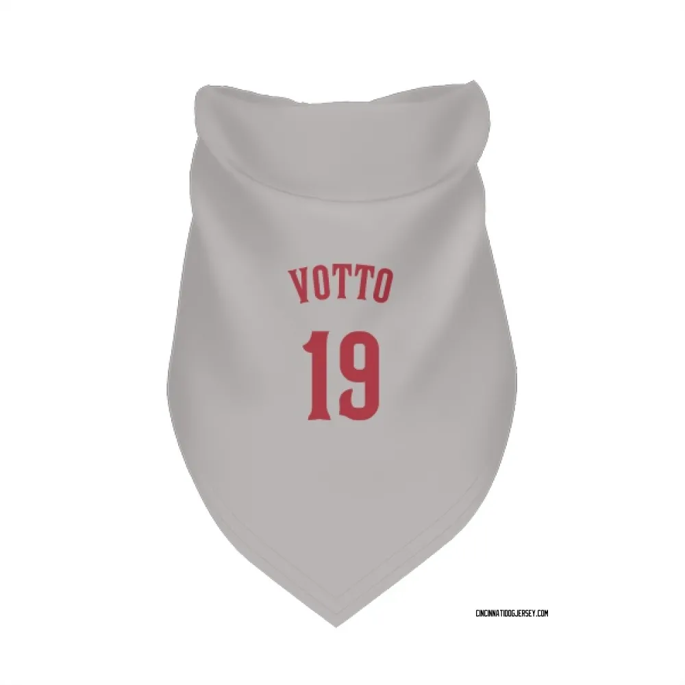 Cincinnati Reds Joey Votto Gray Pet Bandana for Dog & Cat