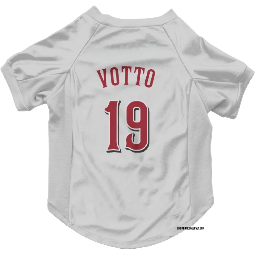 Cincinnati Reds Joey Votto White Pet Jersey for Dog & Cat