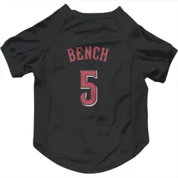Cincinnati Reds Johnny Bench Black Pet Jersey for Dog & Cat