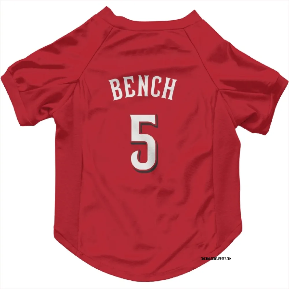 Cincinnati Reds Johnny Bench Scarlet Pet Jersey for Dog & Cat