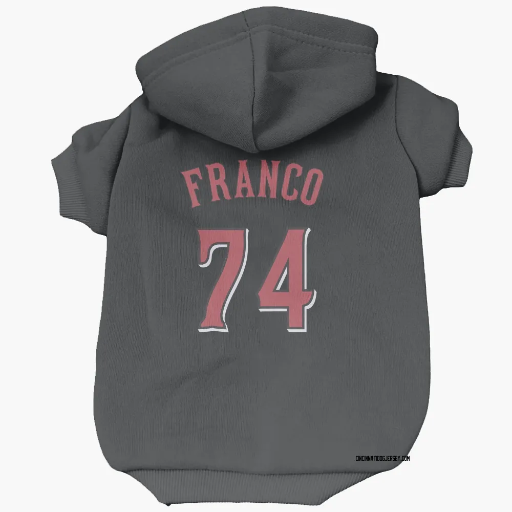 Cincinnati Reds Jose Franco Black Pet Hoodie for Dog & Cat