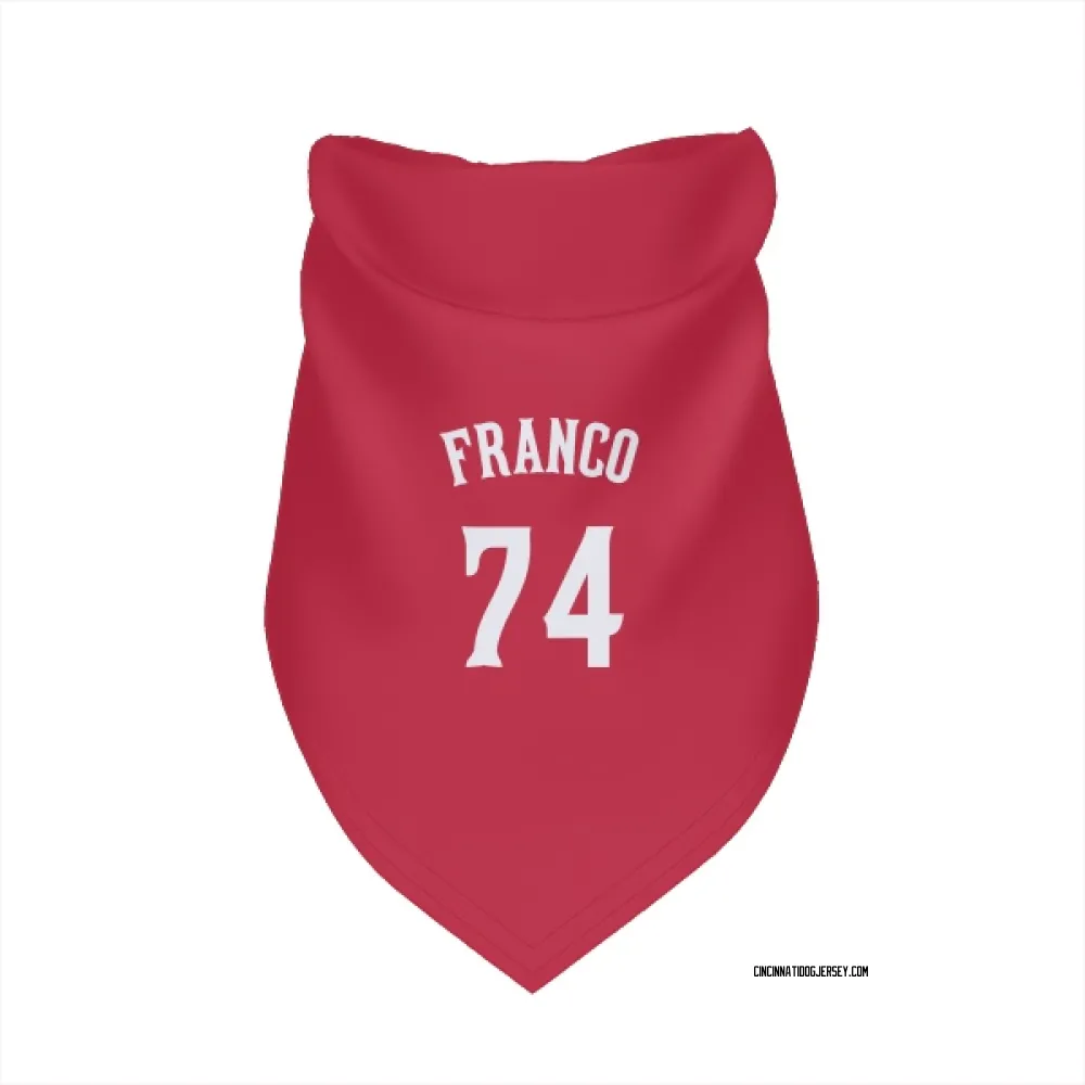 Cincinnati Reds Jose Franco Red Pet Bandana for Dog & Cat