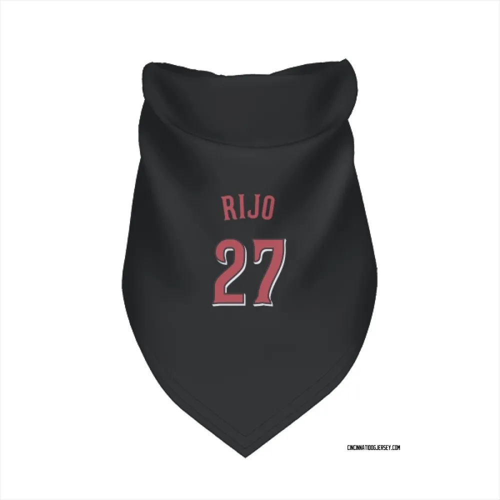 Cincinnati Reds Jose Rijo Black Pet Bandana for Dog & Cat