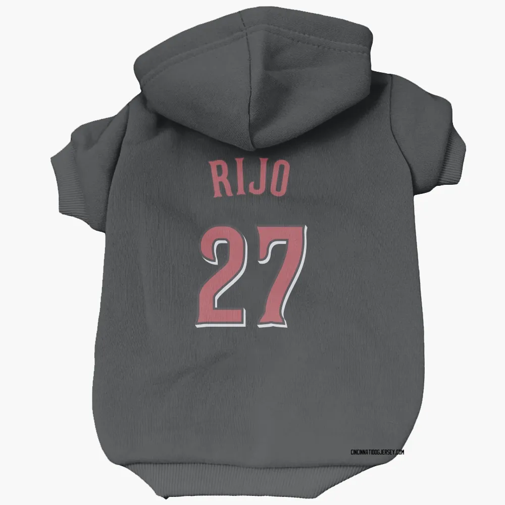 Cincinnati Reds Jose Rijo Black Pet Hoodie for Dog & Cat
