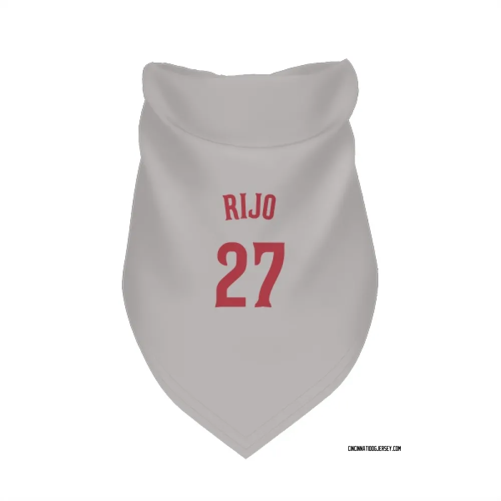 Cincinnati Reds Jose Rijo Gray Pet Bandana for Dog & Cat