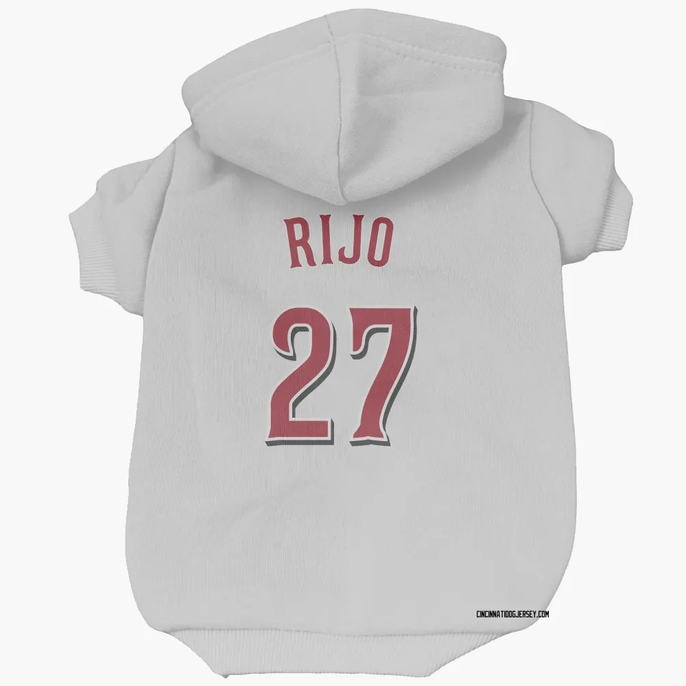 Cincinnati Reds Jose Rijo White Pet Hoodie for Dog & Cat