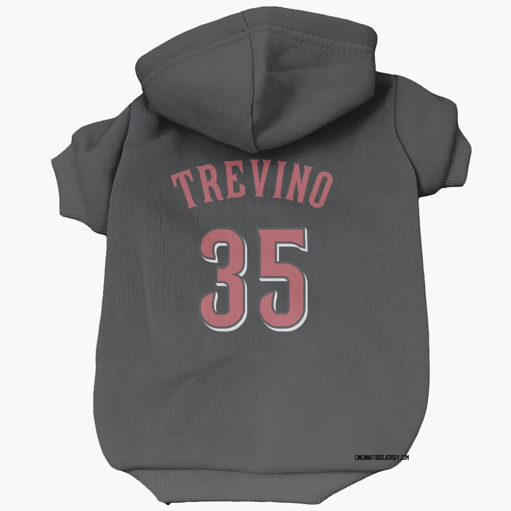 Cincinnati Reds Jose Trevino Black Pet Hoodie for Dog & Cat