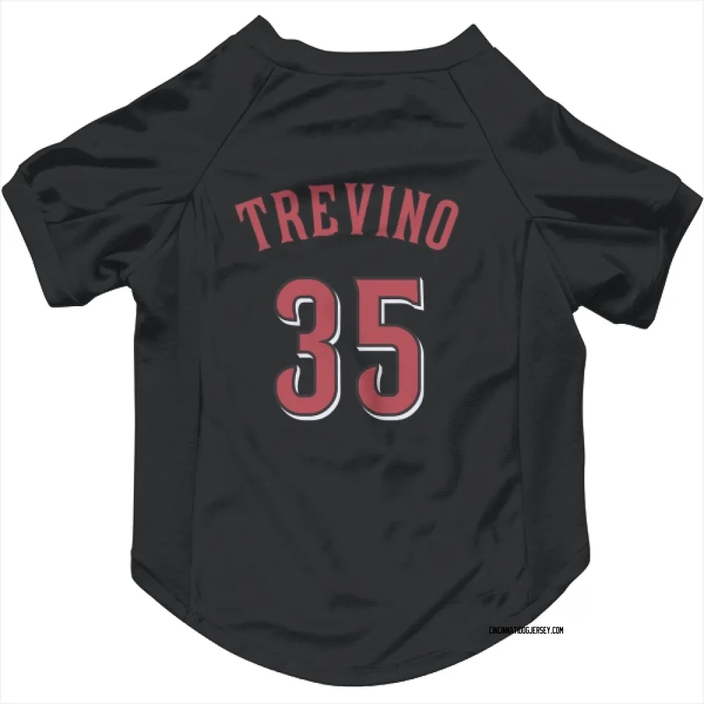 Cincinnati Reds Jose Trevino Black Pet Jersey for Dog & Cat