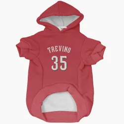 Cincinnati Reds Jose Trevino Scarlet Pet Hoodie for Dog & Cat