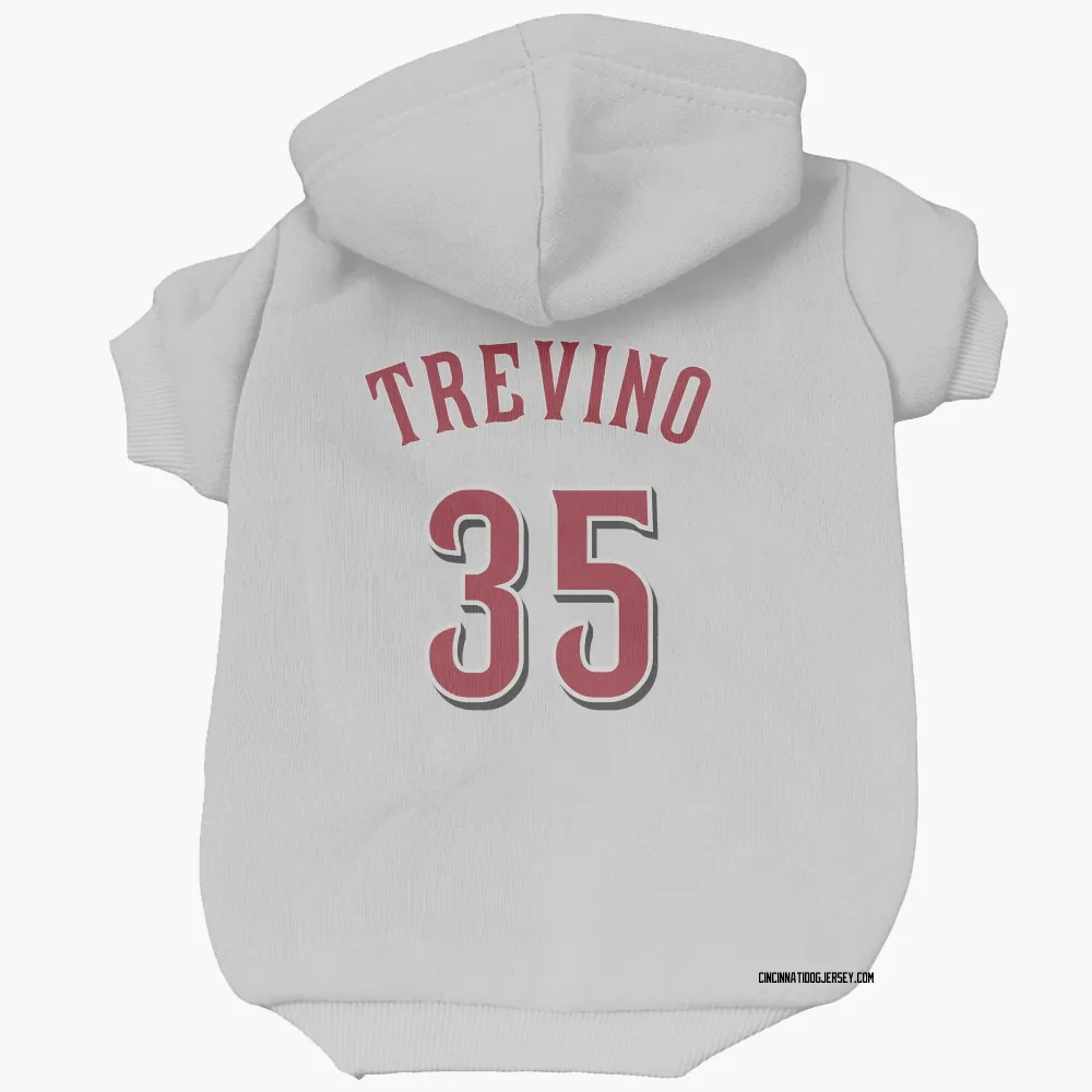 Cincinnati Reds Jose Trevino White Pet Hoodie for Dog & Cat