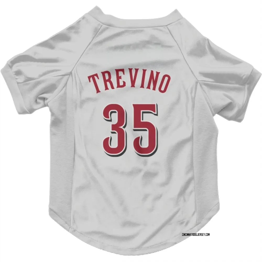 Cincinnati Reds Jose Trevino White Pet Jersey for Dog & Cat