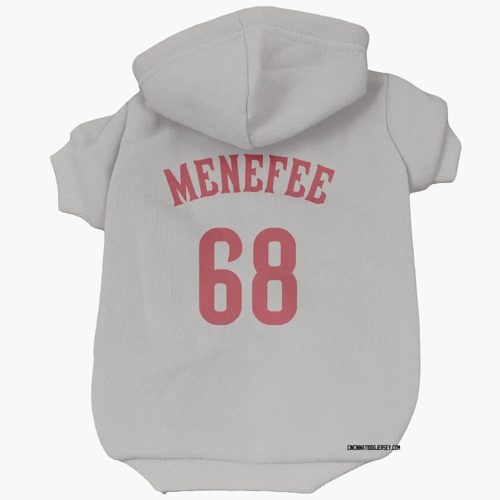 Cincinnati Reds Joseph Menefee Gray Pet Hoodie for Dog & Cat