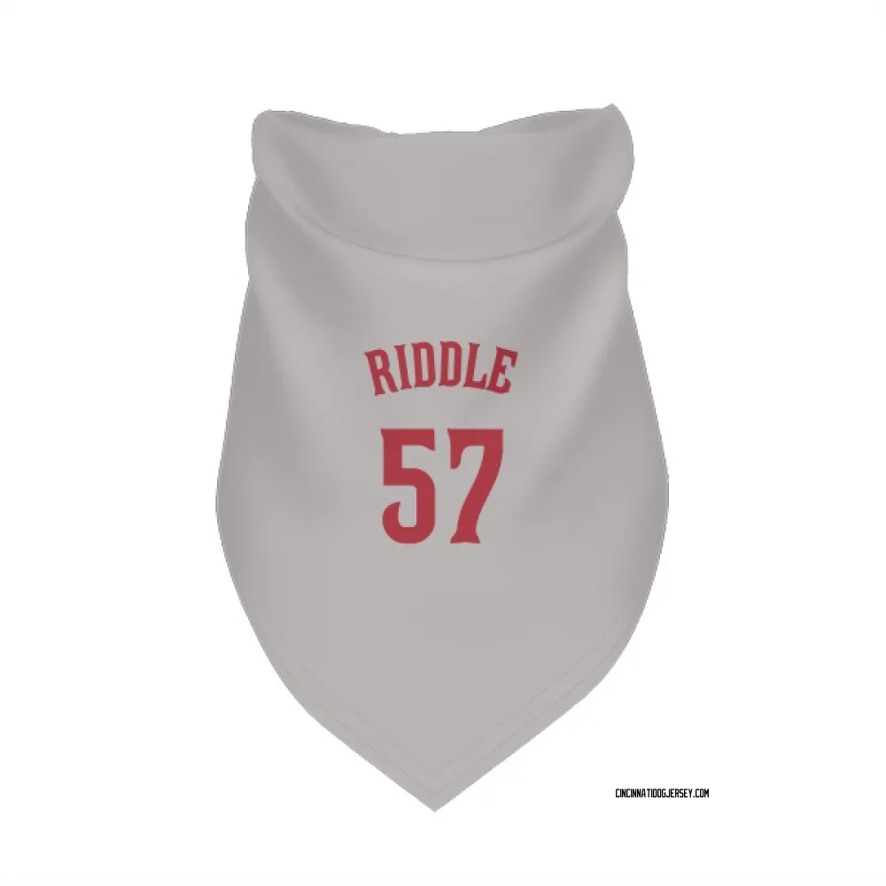 Cincinnati Reds JT Riddle Gray Pet Bandana for Dog & Cat