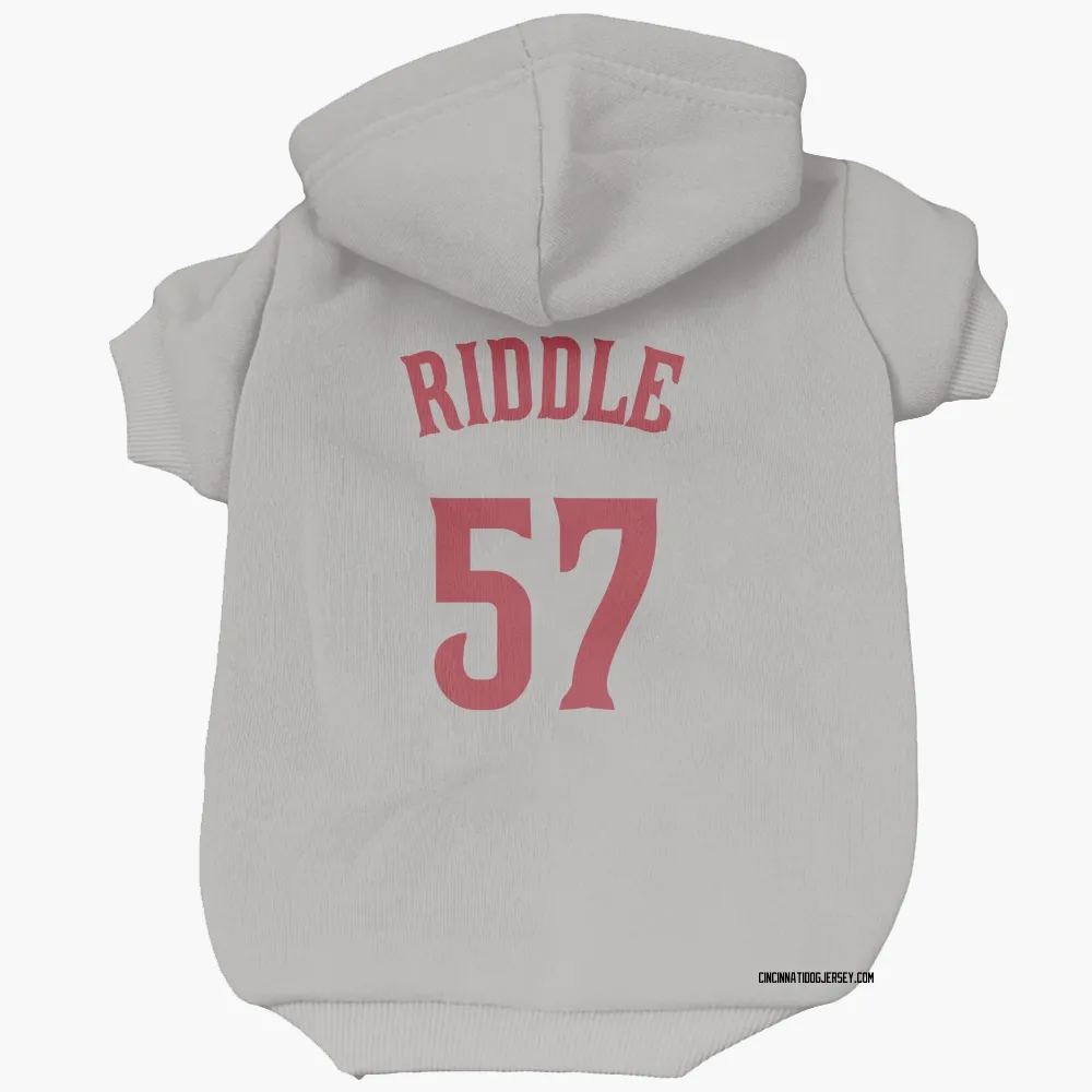 Cincinnati Reds JT Riddle Gray Pet Hoodie for Dog & Cat