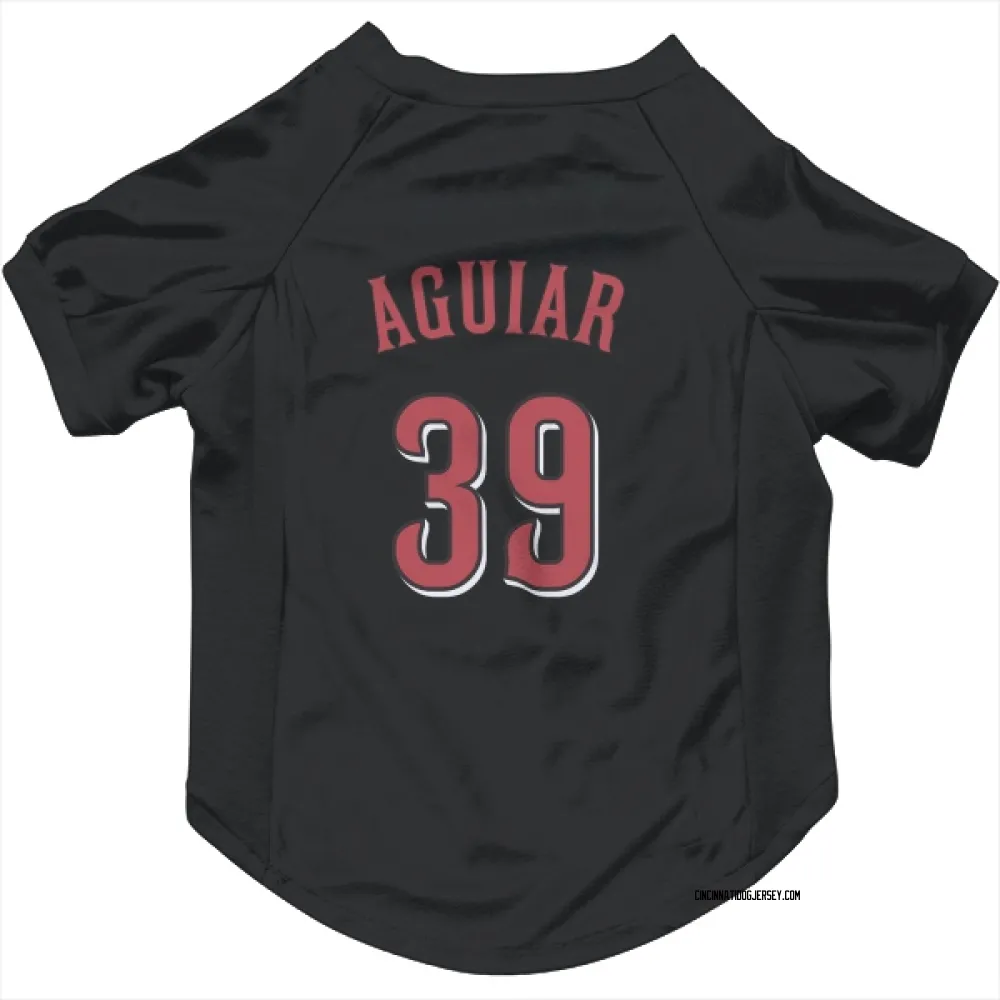 Cincinnati Reds Julian Aguiar Black Pet Jersey for Dog & Cat