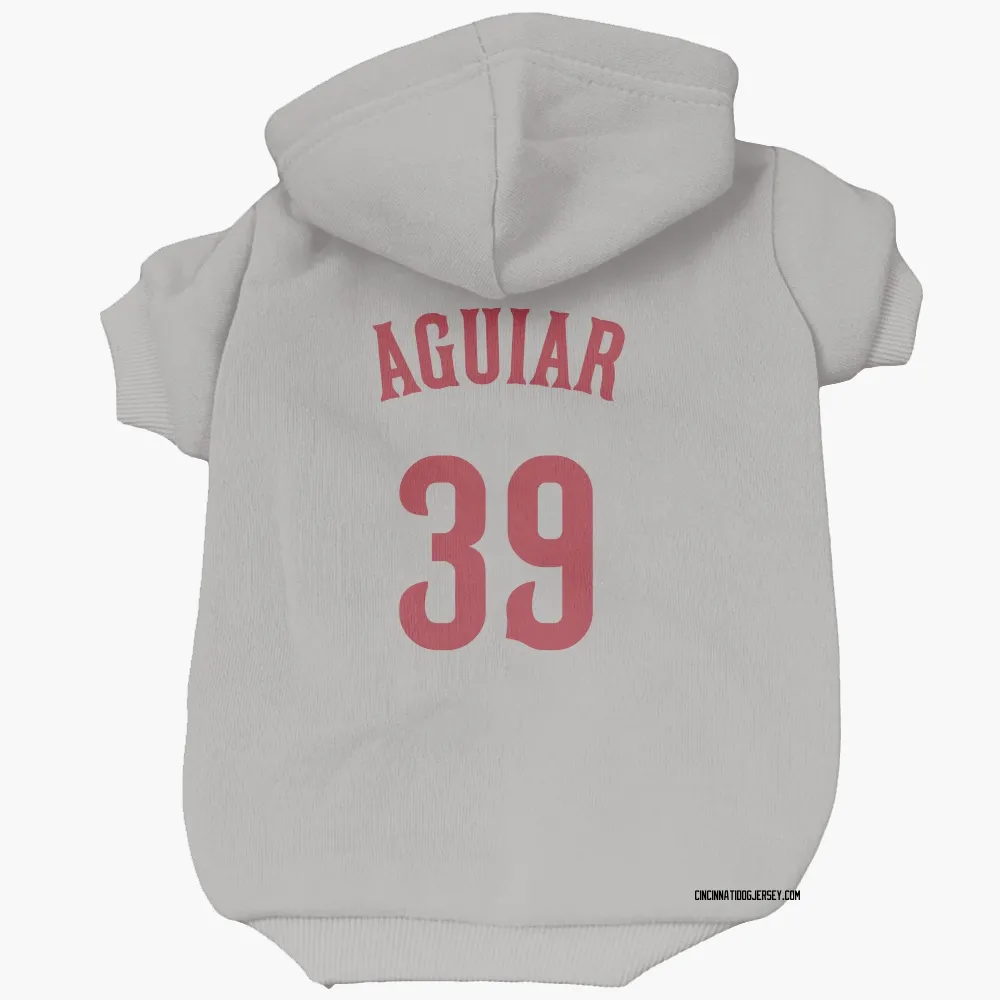 Cincinnati Reds Julian Aguiar Gray Pet Hoodie for Dog & Cat