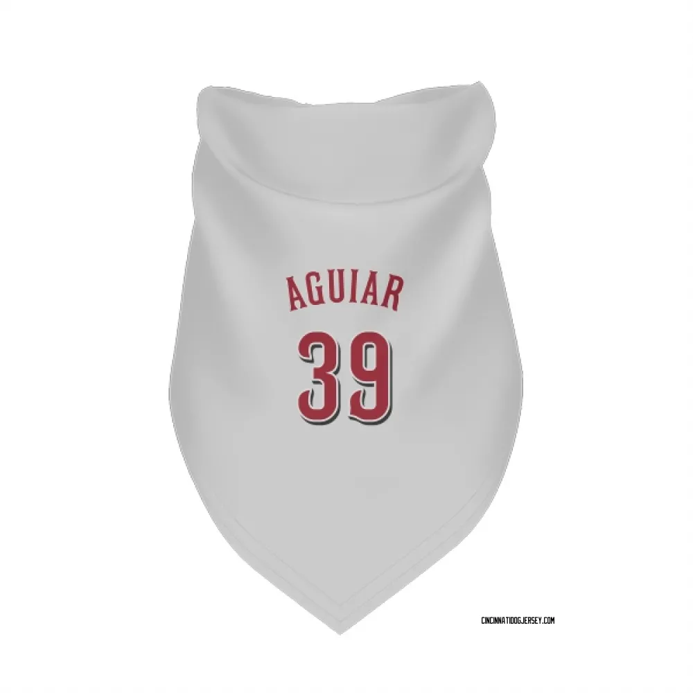 Cincinnati Reds Julian Aguiar White Pet Bandana for Dog & Cat
