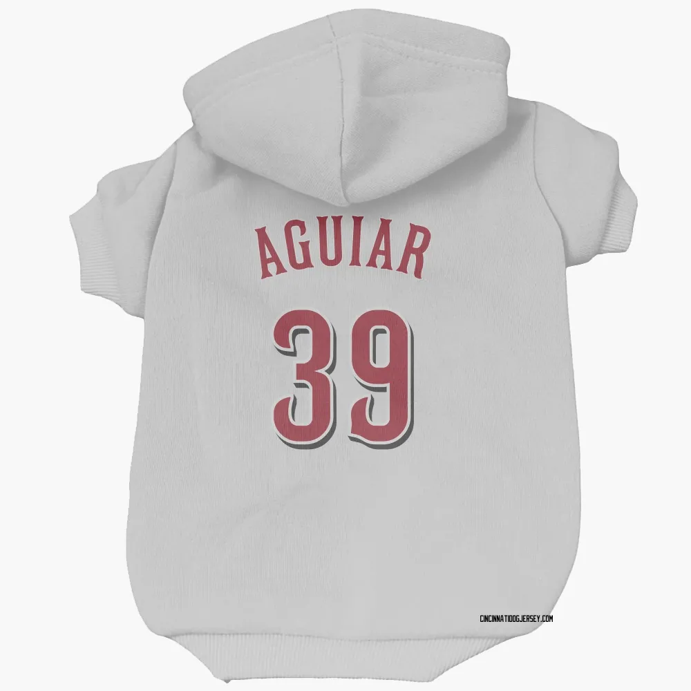 Cincinnati Reds Julian Aguiar White Pet Hoodie for Dog & Cat