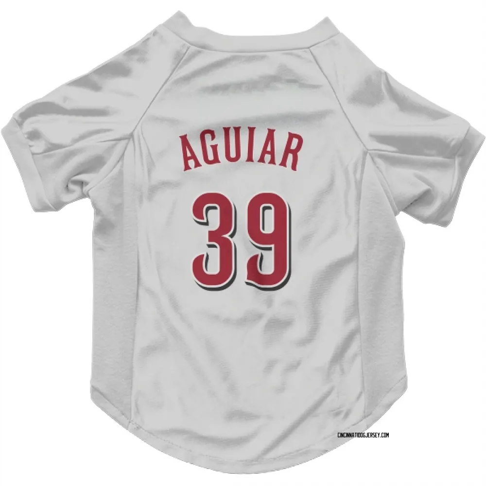Cincinnati Reds Julian Aguiar White Pet Jersey for Dog & Cat