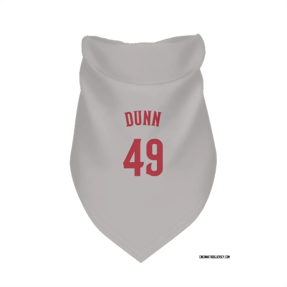 Cincinnati Reds Justin Dunn Gray Pet Bandana for Dog & Cat