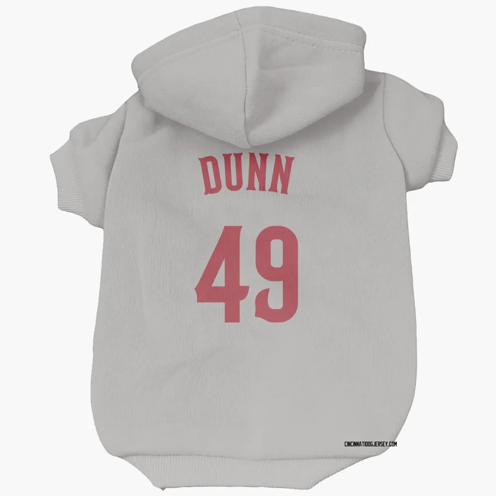 Cincinnati Reds Justin Dunn Gray Pet Hoodie for Dog & Cat