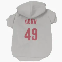 Cincinnati Reds Justin Dunn Gray Pet Hoodie for Dog & Cat