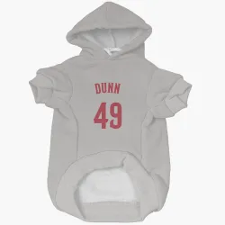 Cincinnati Reds Justin Dunn Gray Pet Hoodie for Dog & Cat