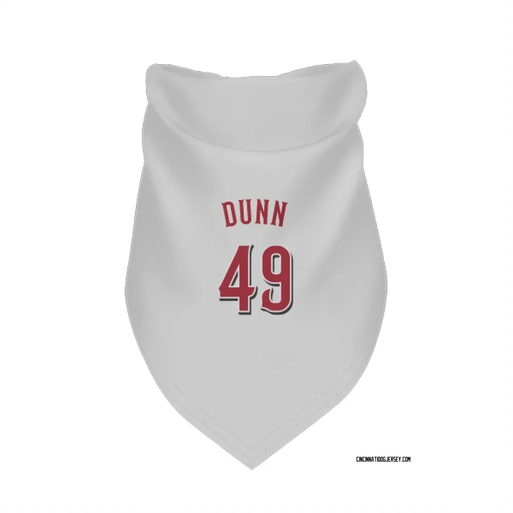 Cincinnati Reds Justin Dunn White Pet Bandana for Dog & Cat