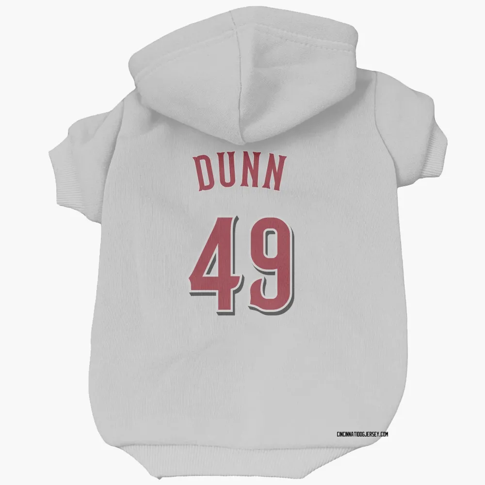 Cincinnati Reds Justin Dunn White Pet Hoodie for Dog & Cat