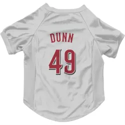 Cincinnati Reds Justin Dunn White Pet Jersey for Dog & Cat