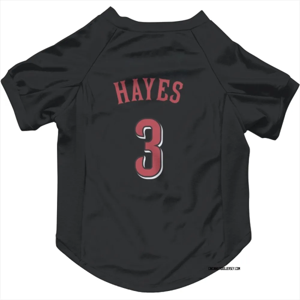 Cincinnati Reds Ke'Bryan Hayes Black Pet Jersey for Dog & Cat