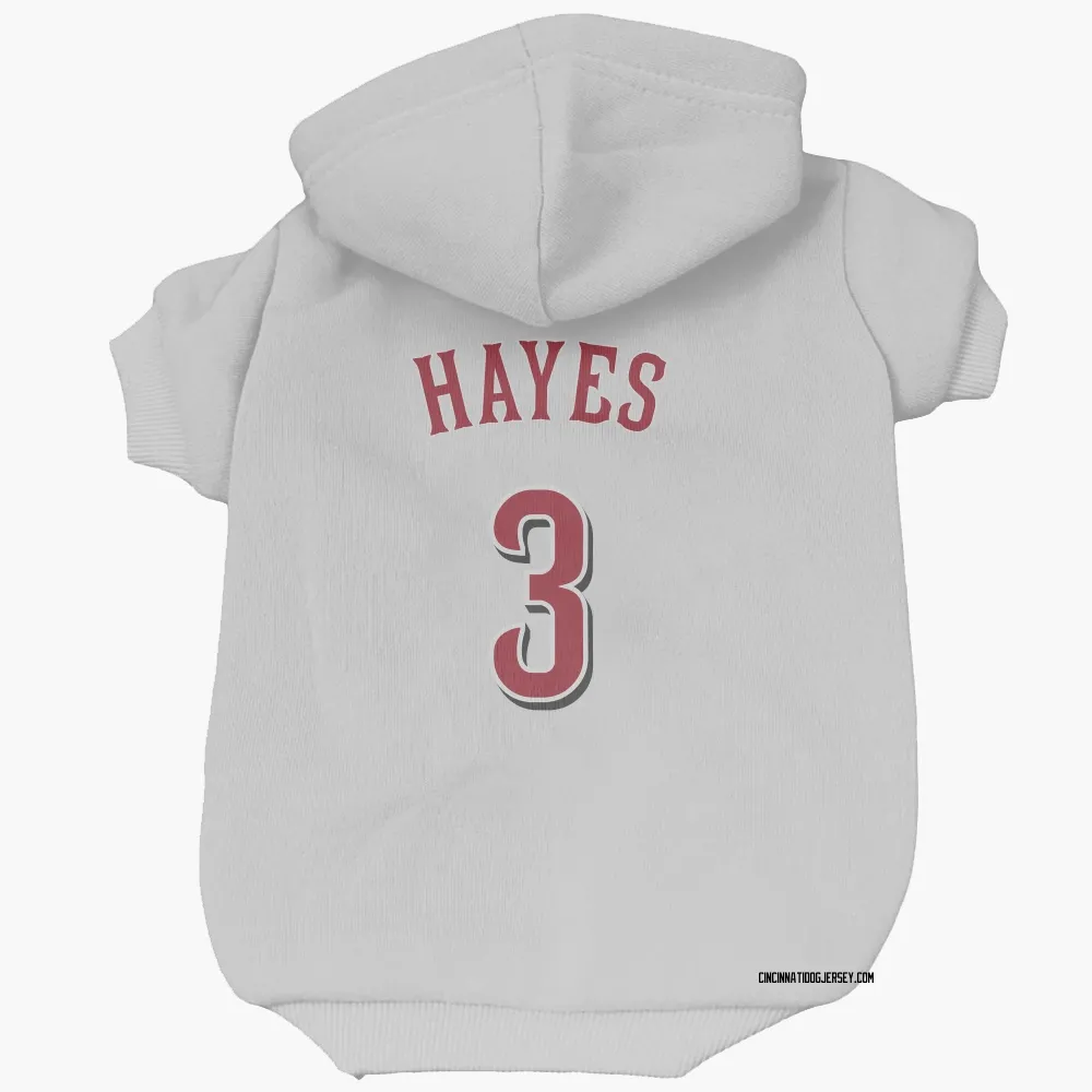 Cincinnati Reds Ke'Bryan Hayes White Pet Hoodie for Dog & Cat