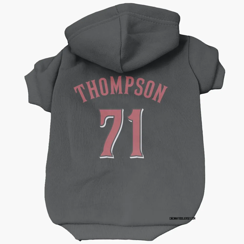 Cincinnati Reds Keegan Thompson Black Pet Hoodie for Dog & Cat
