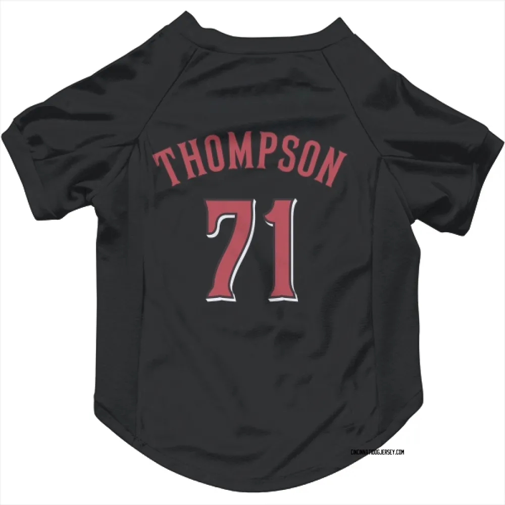 Cincinnati Reds Keegan Thompson Black Pet Jersey for Dog & Cat