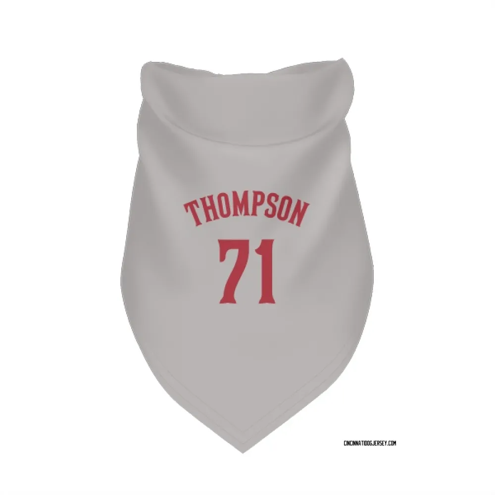 Cincinnati Reds Keegan Thompson Gray Pet Bandana for Dog & Cat