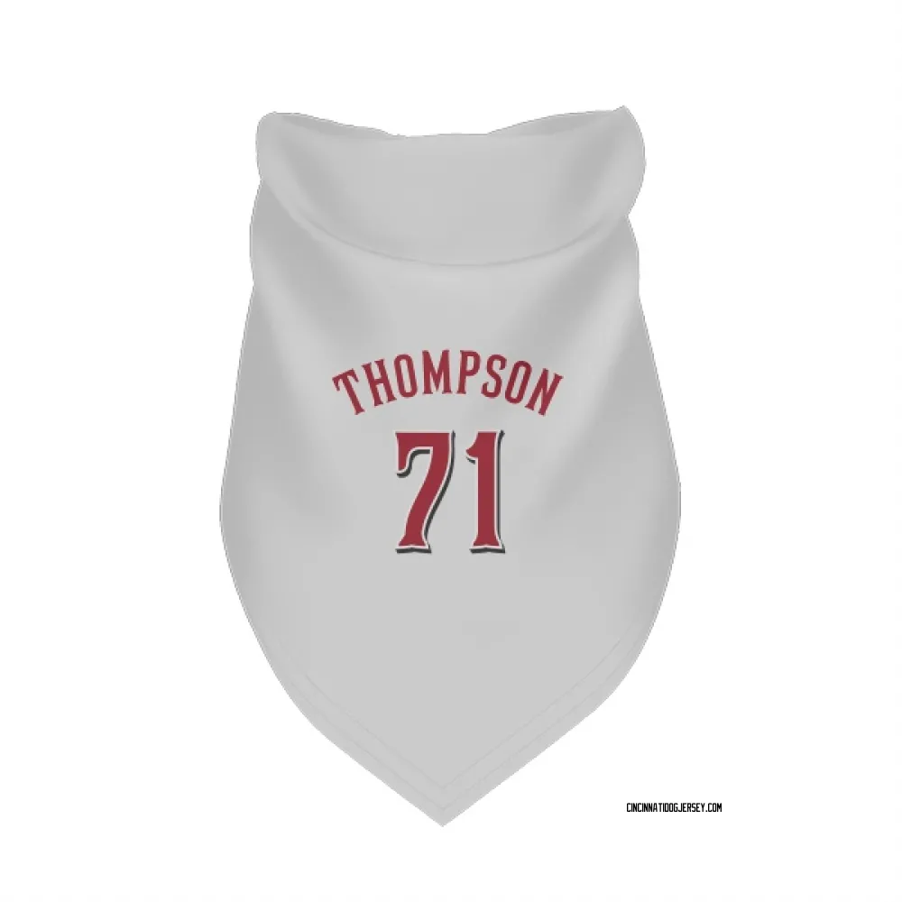 Cincinnati Reds Keegan Thompson White Pet Bandana for Dog & Cat