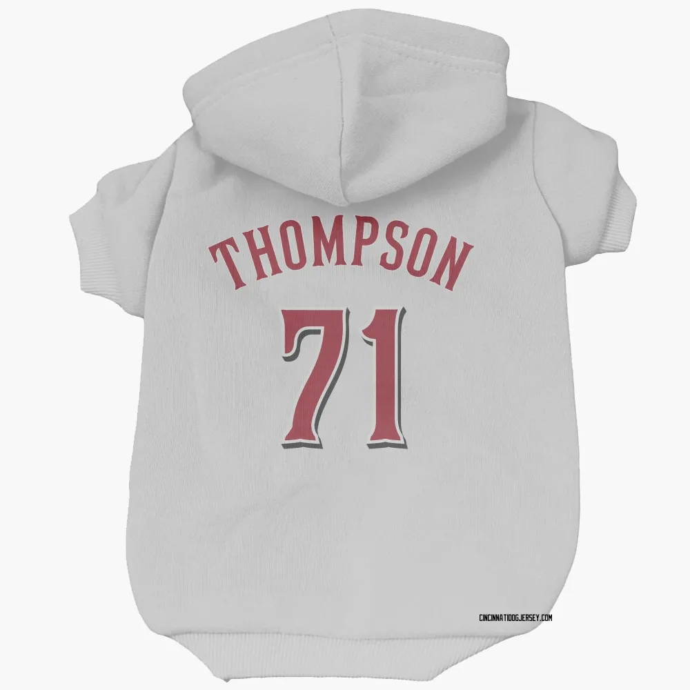 Cincinnati Reds Keegan Thompson White Pet Hoodie for Dog & Cat