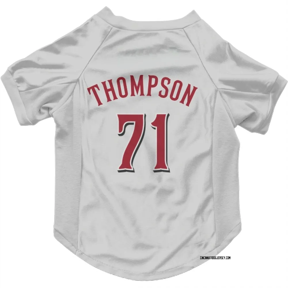 Cincinnati Reds Keegan Thompson White Pet Jersey for Dog & Cat