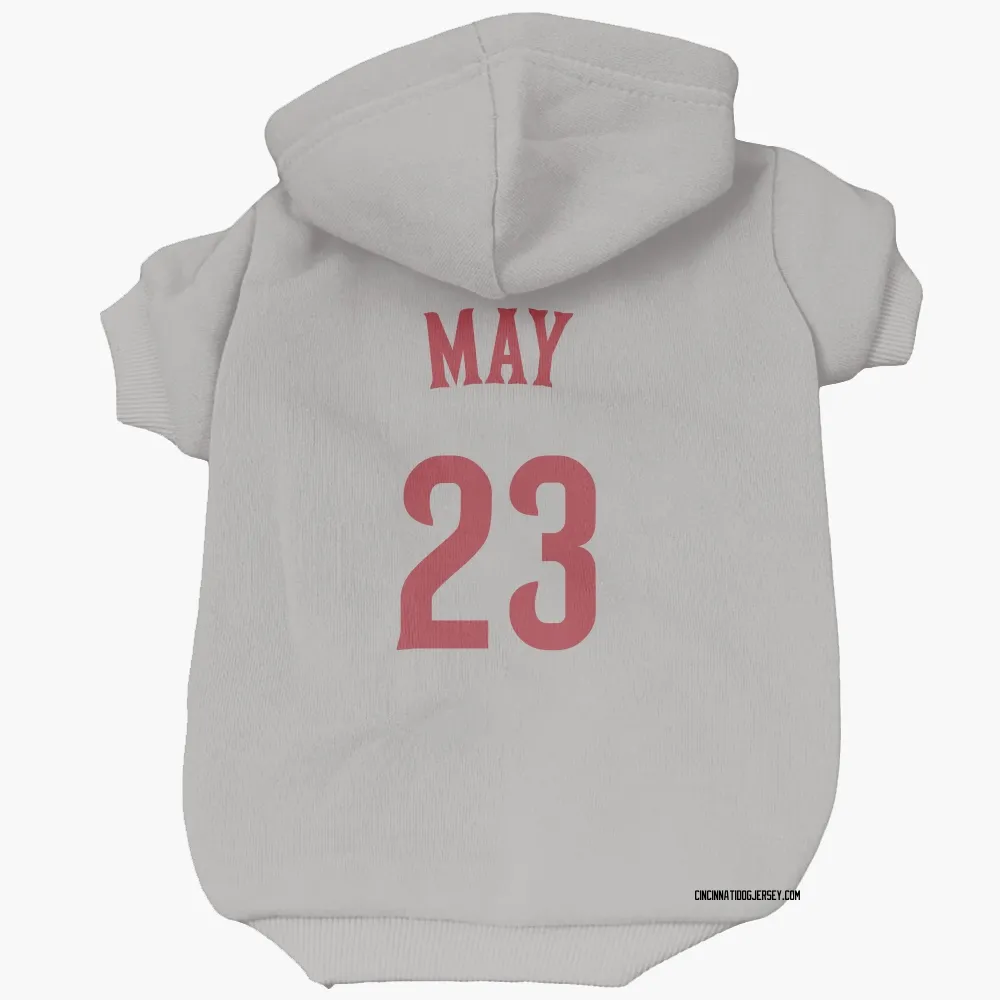 Cincinnati Reds Lee May Gray Pet Hoodie for Dog & Cat