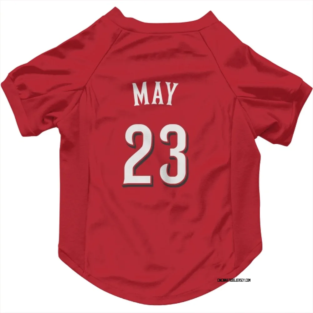 Cincinnati Reds Lee May Scarlet Pet Jersey for Dog & Cat