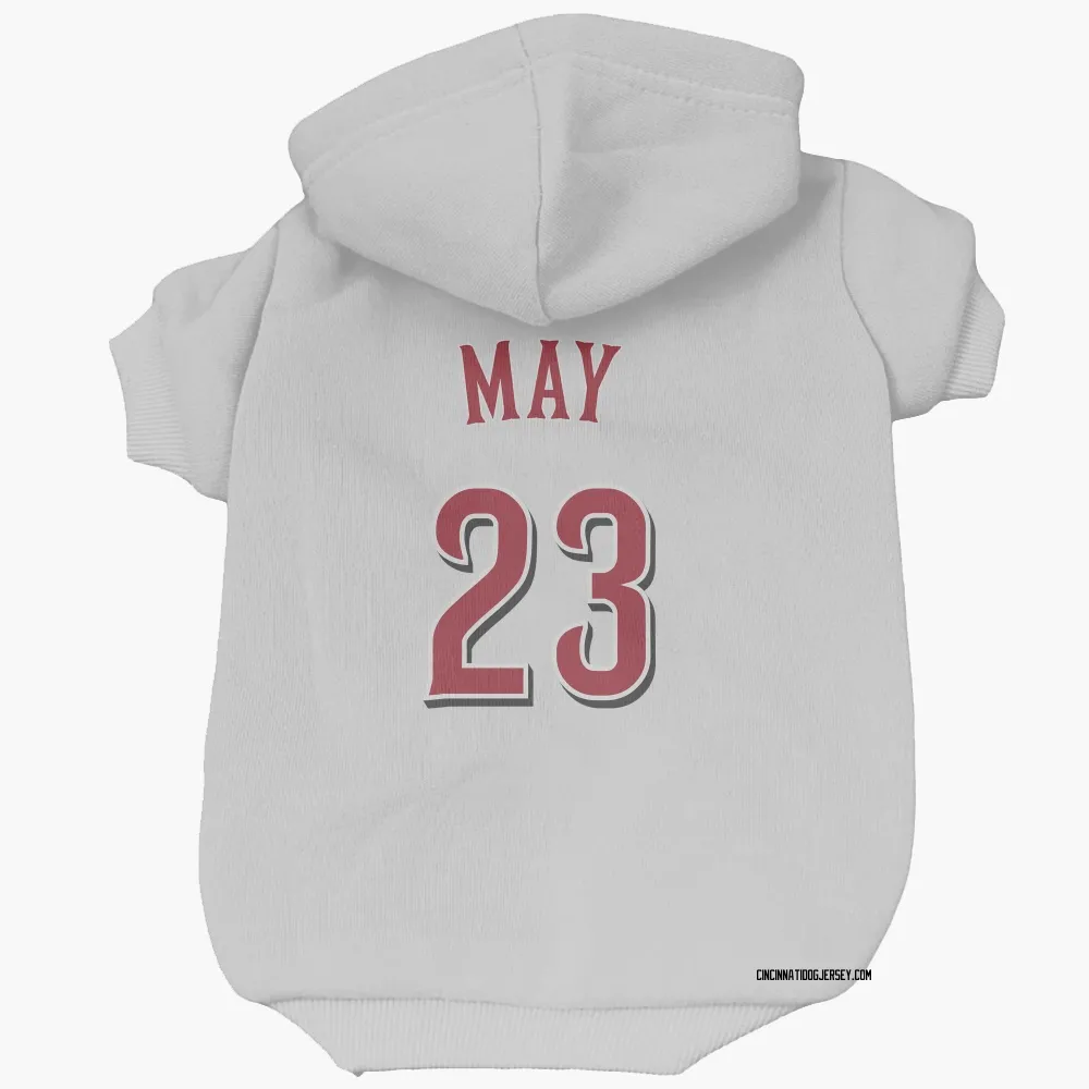 Cincinnati Reds Lee May White Pet Hoodie for Dog & Cat