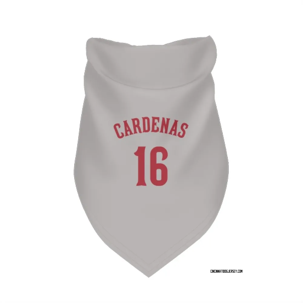 Cincinnati Reds Leo Cardenas Gray Pet Bandana for Dog & Cat