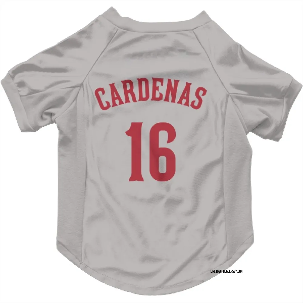 Cincinnati Reds Leo Cardenas Gray Pet Jersey for Dog & Cat