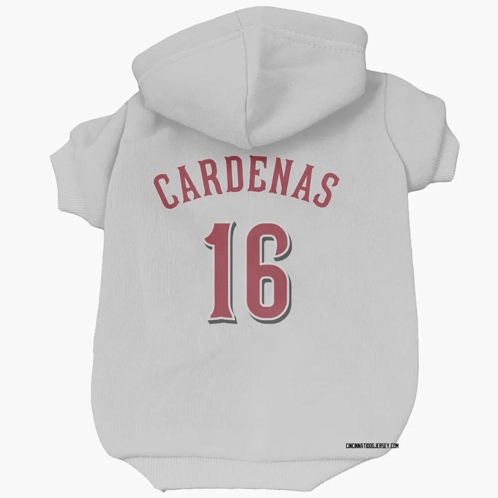 Cincinnati Reds Leo Cardenas White Pet Hoodie for Dog & Cat