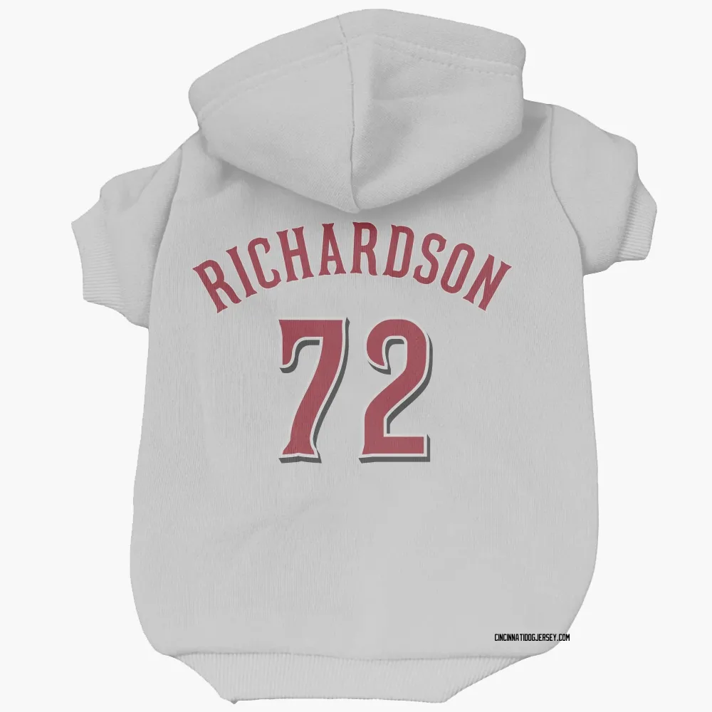 Cincinnati Reds Lyon Richardson White Pet Hoodie for Dog & Cat