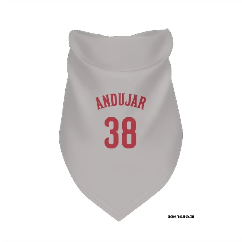 Cincinnati Reds Miguel Andujar Gray Pet Bandana for Dog & Cat