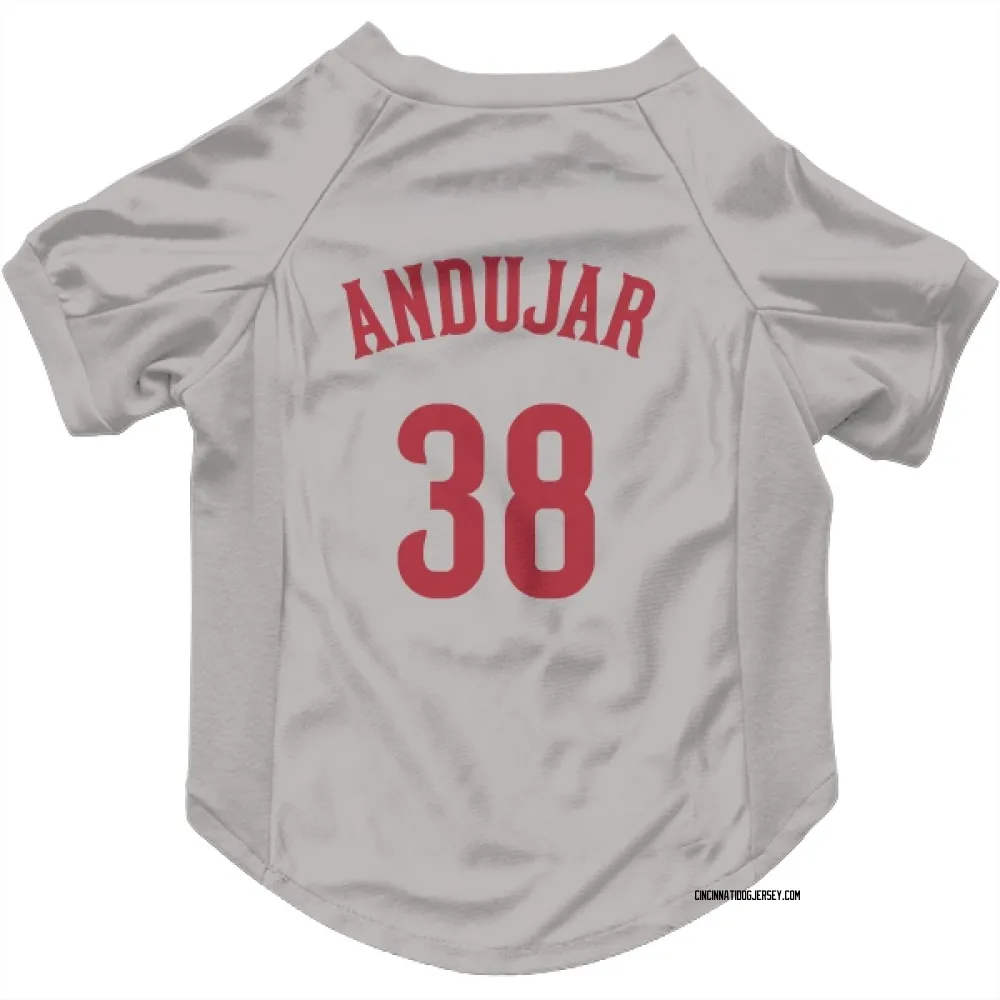 Cincinnati Reds Miguel Andujar Gray Pet Jersey for Dog & Cat