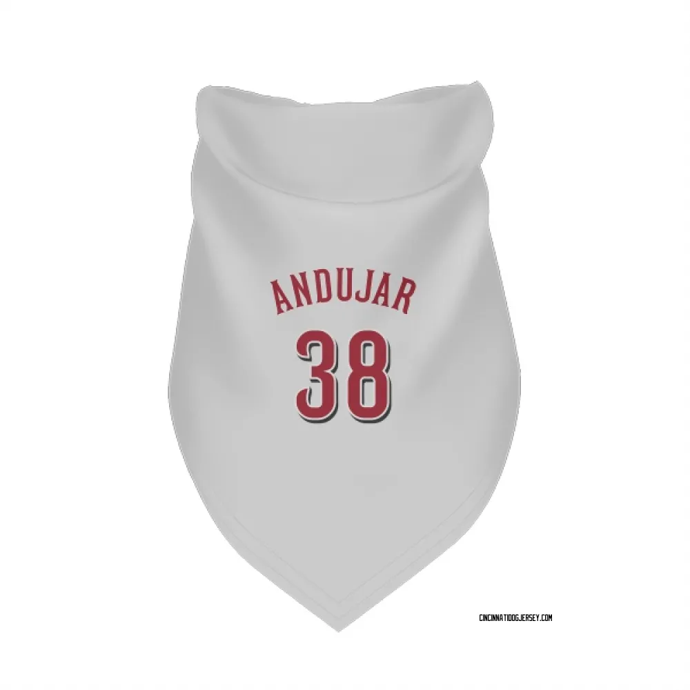 Cincinnati Reds Miguel Andujar White Pet Bandana for Dog & Cat