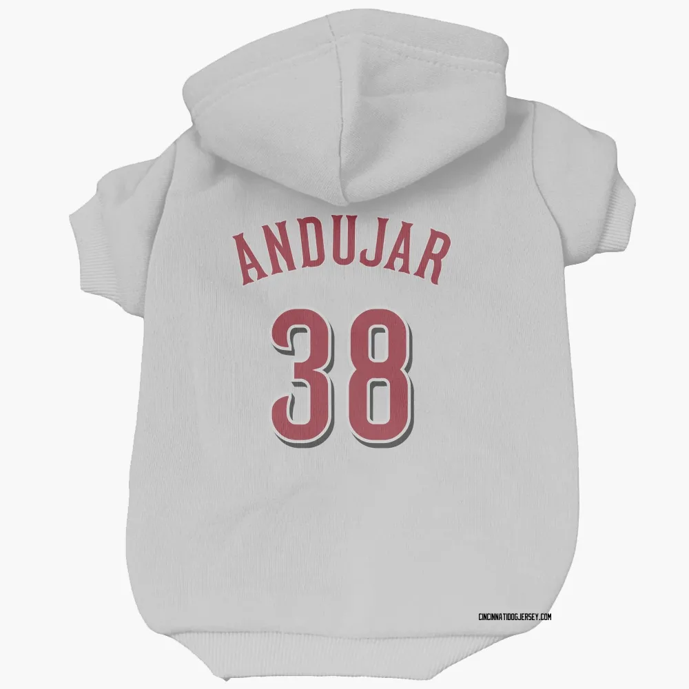 Cincinnati Reds Miguel Andujar White Pet Hoodie for Dog & Cat