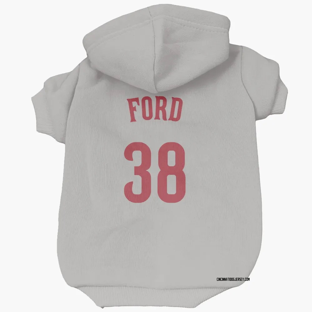 Cincinnati Reds Mike Ford Gray Pet Hoodie for Dog & Cat